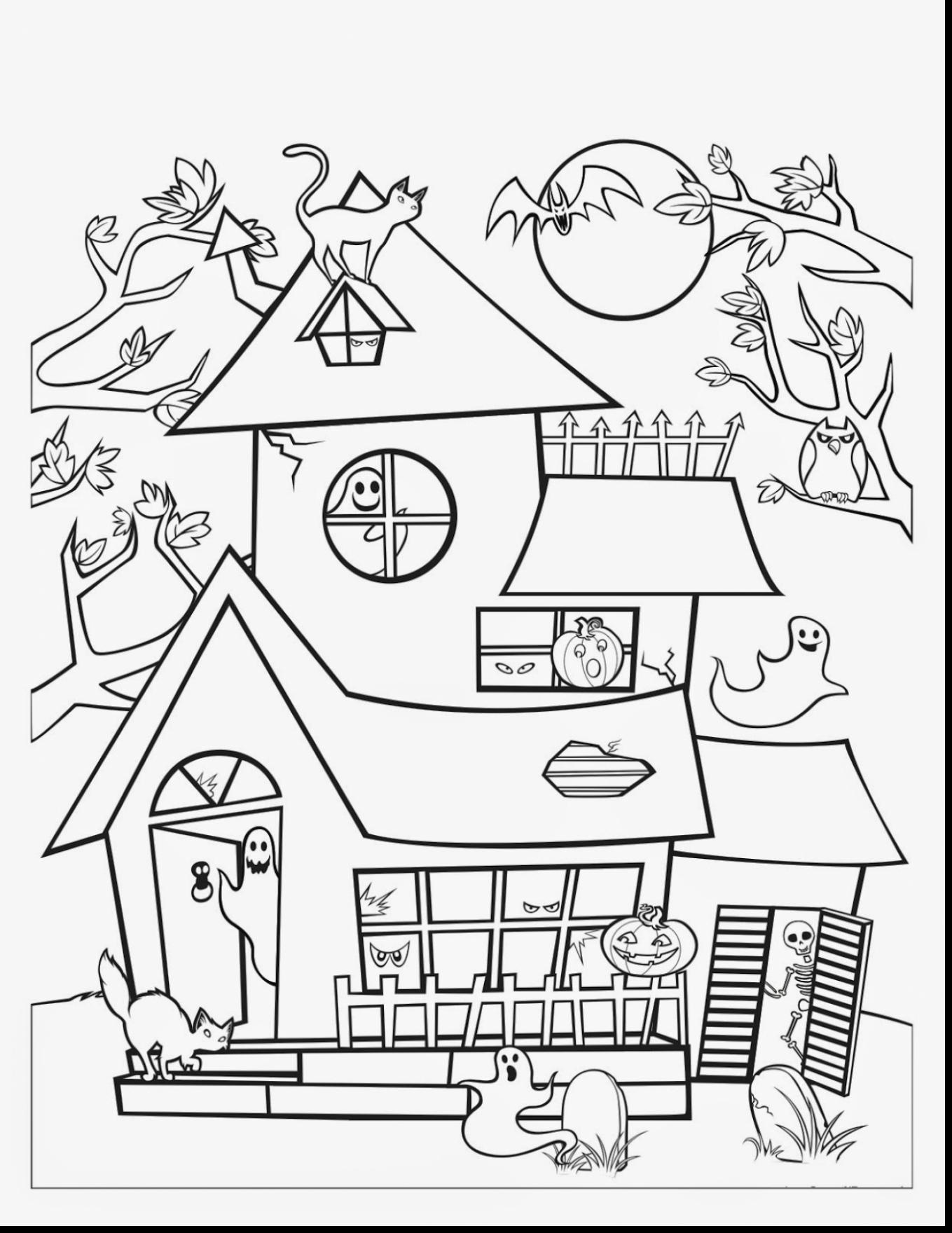 1359x1760 Haunted House Coloring Pages