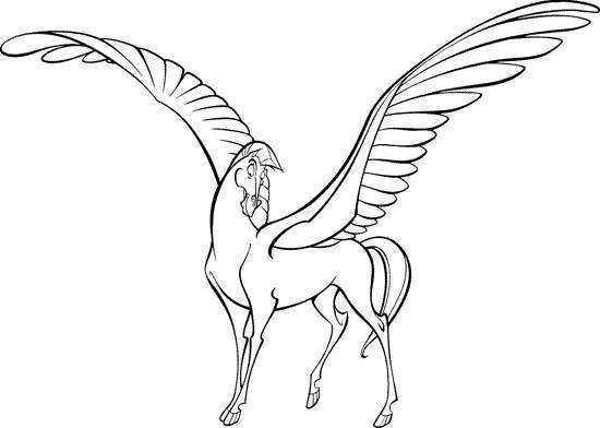 550x392 Coloring Pages Of Horse With Wings Free Coloring Pages