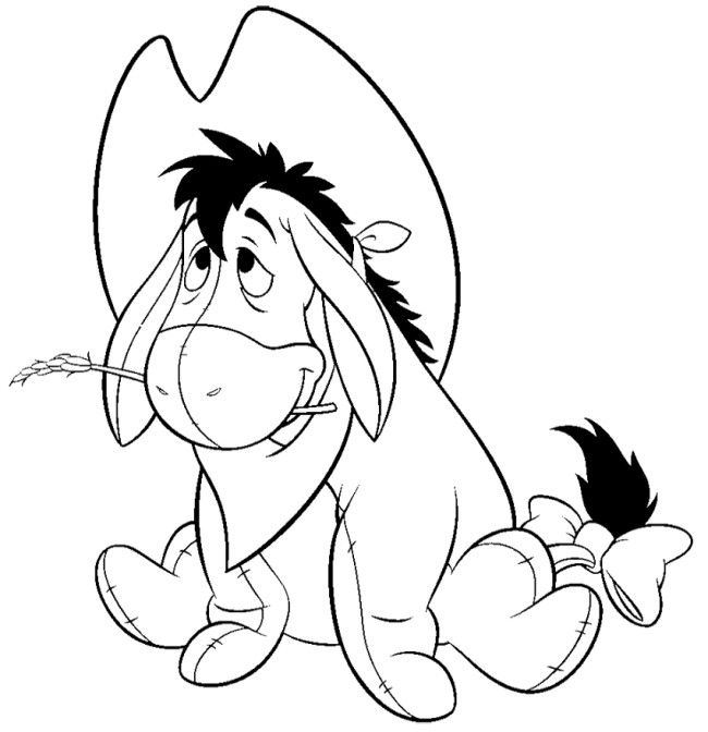 650x672 Cartoon Horse Coloring Pages Eeyore Patterns