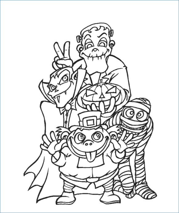 580x693 Haunted House Coloring Page Halloween Coloring Page