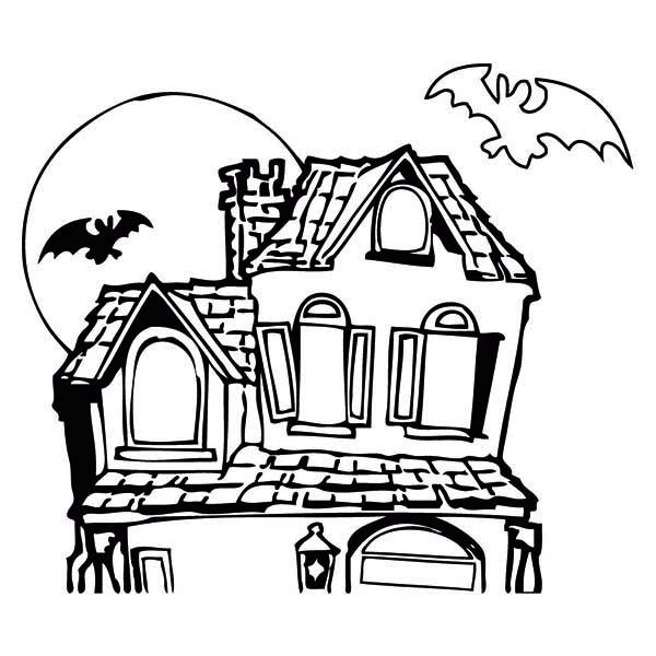 600x600 Haunted House Drawings Holidays And Observances