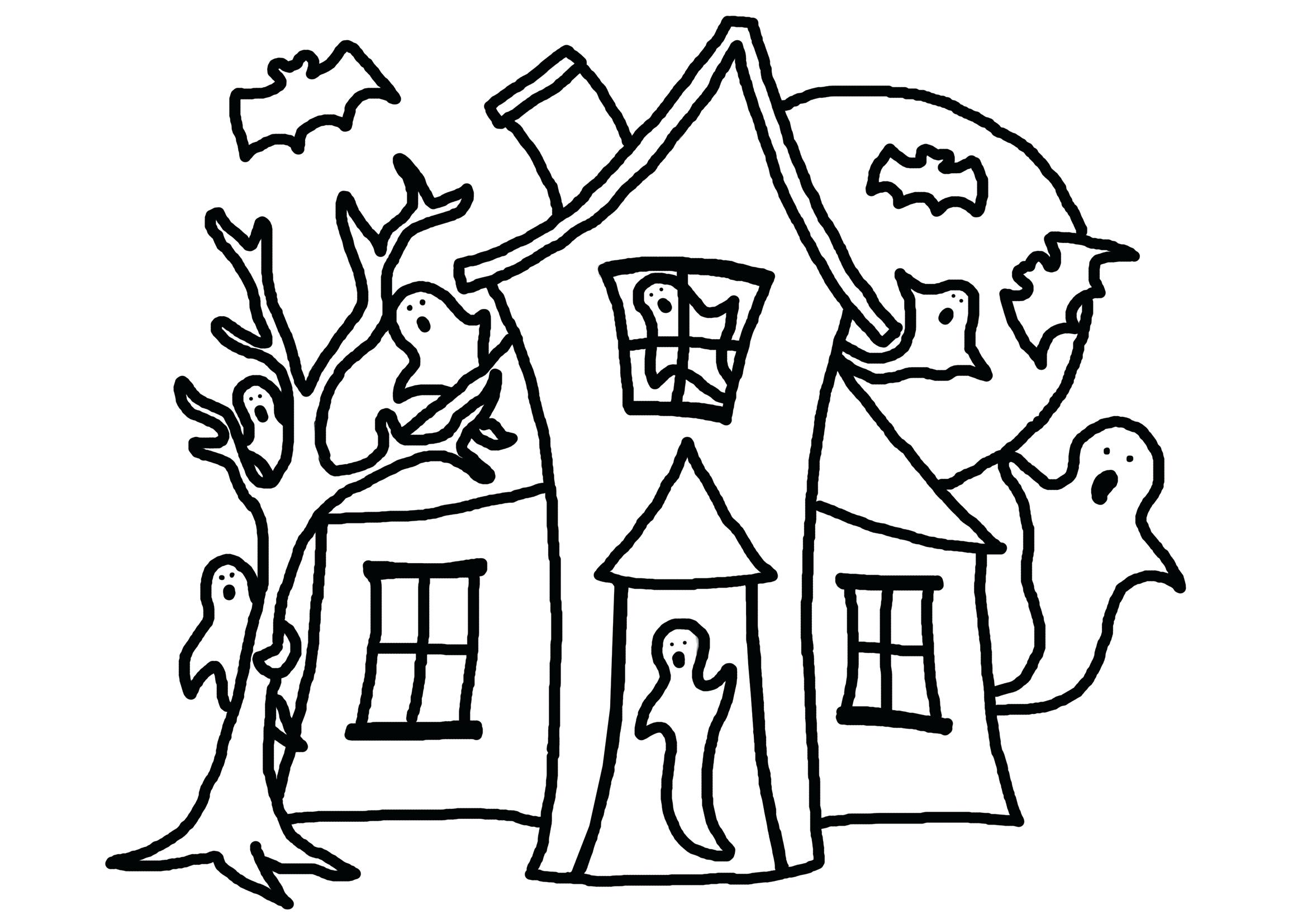 2339x1654 Coloring Pages Haunted House Coloring Pages Printables Haunted