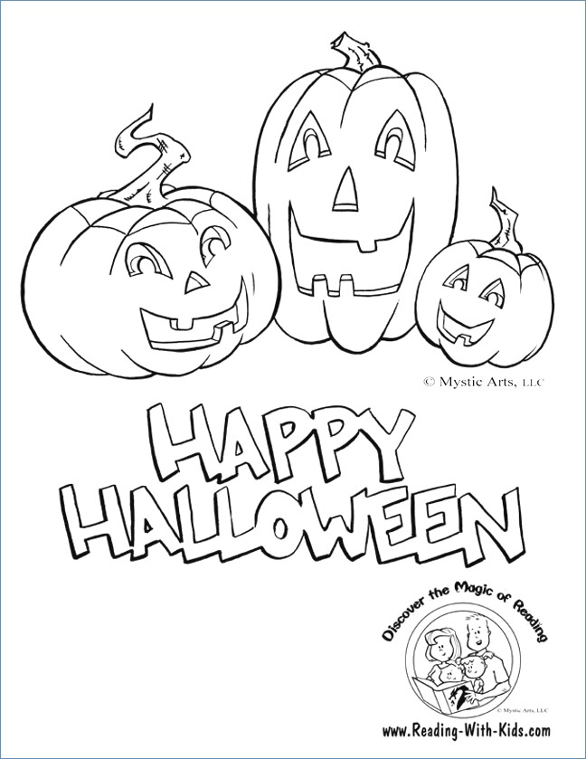 648x839 Ghost And Pumpkin Printable Halloween Coloring Pages