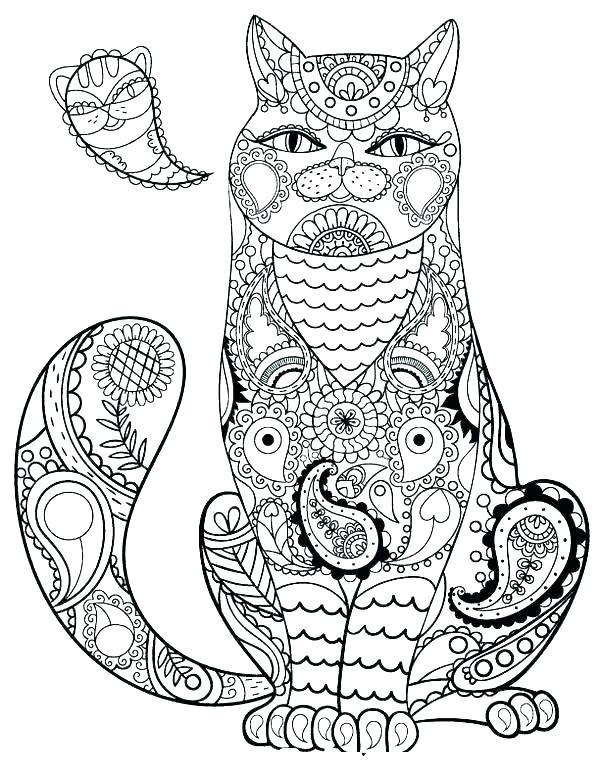 600x776 Cats Coloring Pages