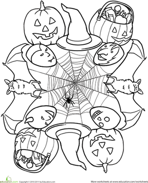 301x372 Halloween Mandala Worksheet