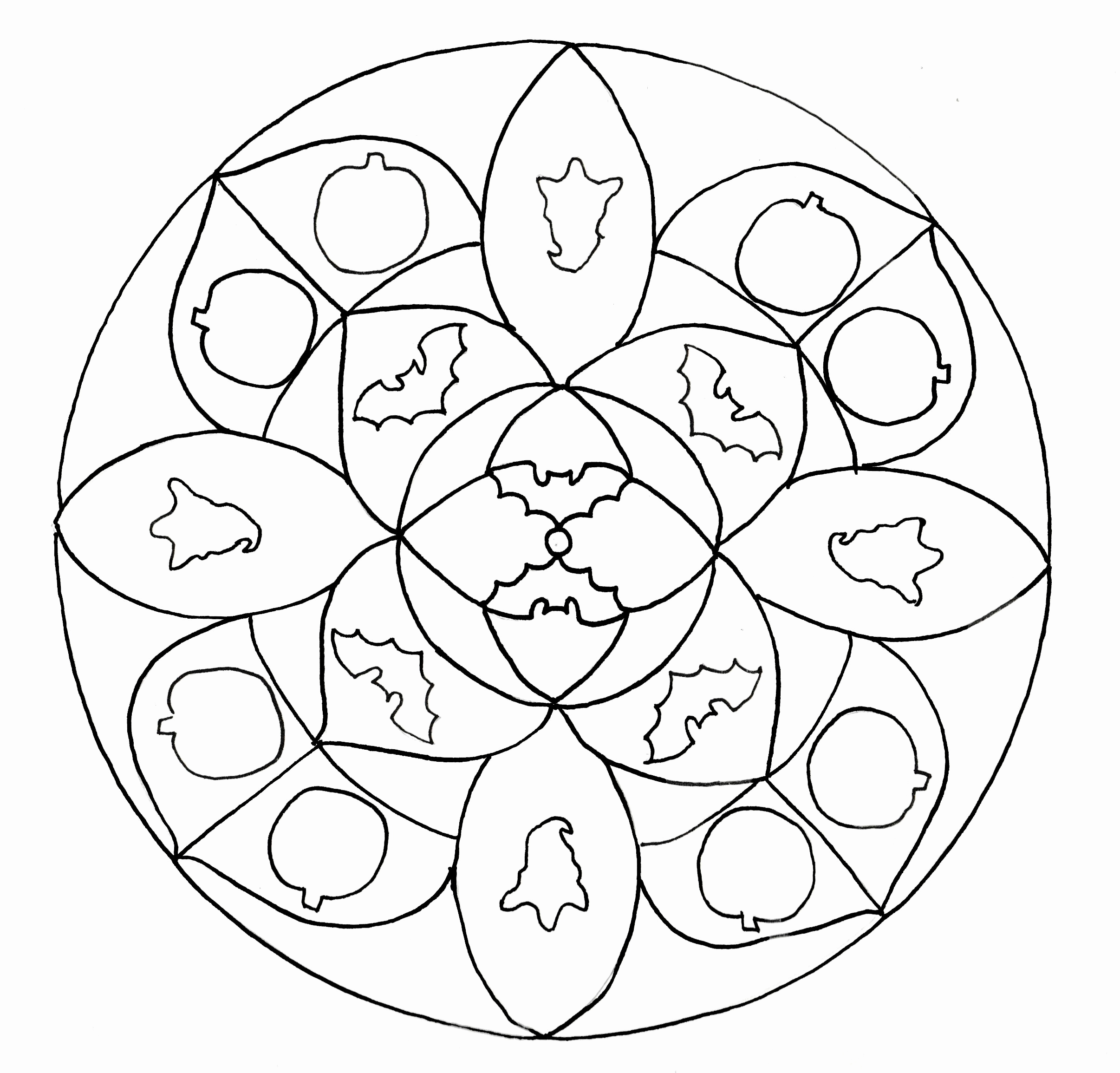 2412x2310 Halloween Mandala Coloring Pages Inspirational Halloween Mandala
