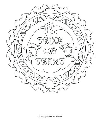 387x458 Trick Or Treat Coloring Page