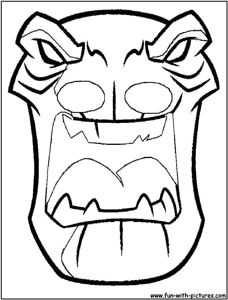 800x1050 Halloween Mask Coloring Pages