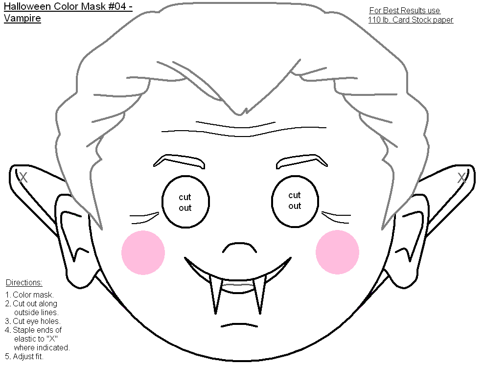 989x748 Printable Halloween Masks