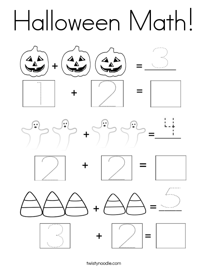 685x886 Halloween Math Coloring Page