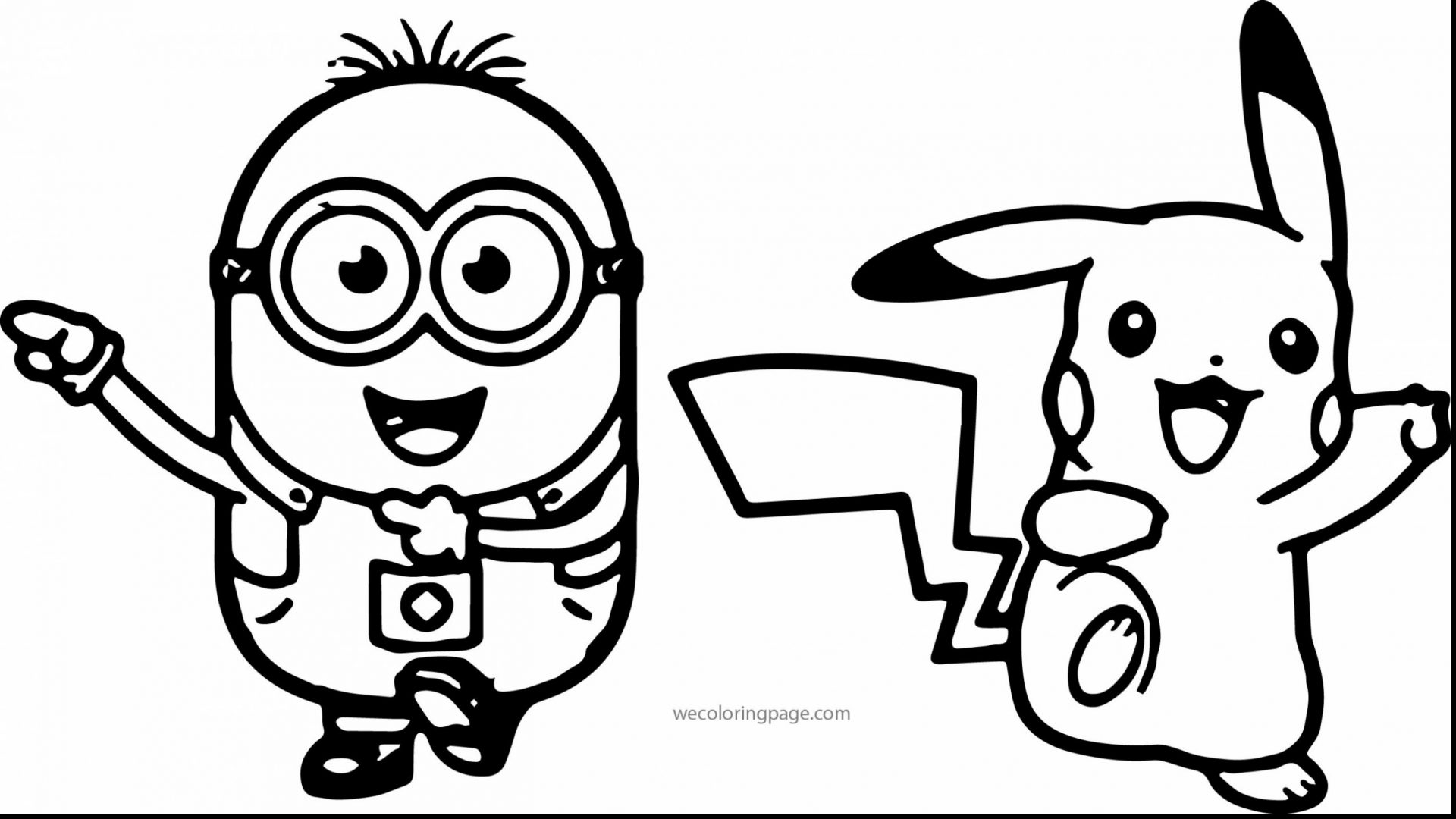 1920x1080 Outstanding Free Minion Coloring Pages Minions