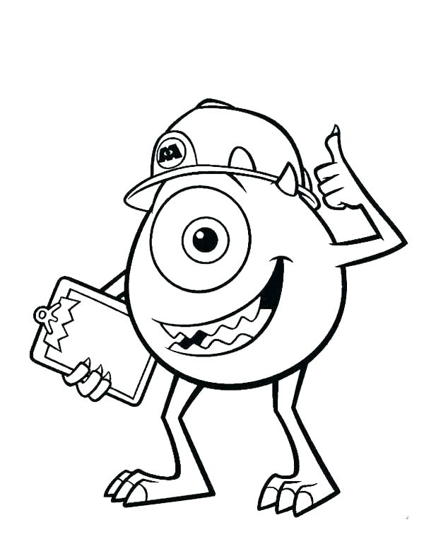 600x776 Monster Inc Coloring Pages Coloring Pages Of Monsters Monsters Inc