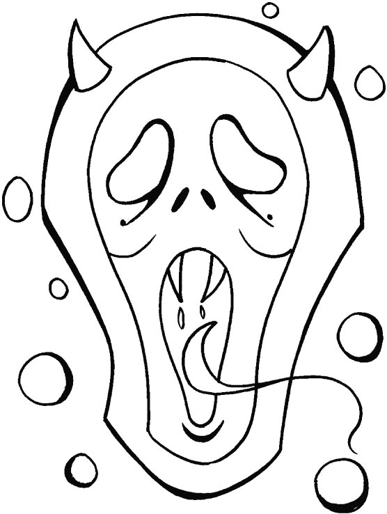 556x738 Monster Mask Halloween Coloring Pages Free Printable Coloring