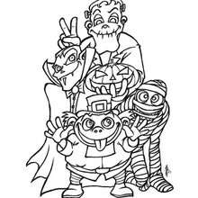 220x220 Spooky Monsters Coloring Pages