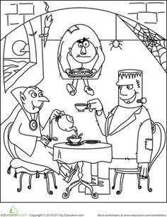 236x306 Halloween Monster Coloring Page Worksheets, Monsters