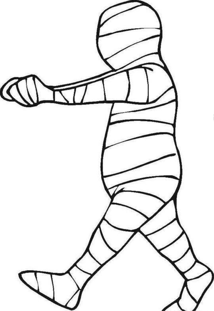 900x1309 Halloween Coloring Pages And Mummy Printable Mummy Coloring