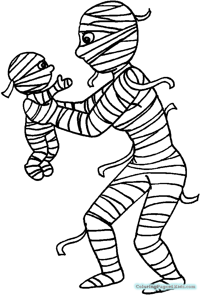 698x1024 Mummy Coloring Pages Halloween Cute Halloween Mummy Coloring Pages