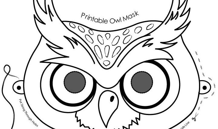 721x425 Halloween Coloring Masks Halloween Owl Coloring Pages Free