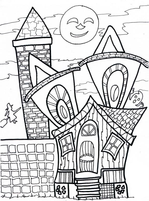 574x772 Halloween Party Coloring Page Coloring Pages Kids
