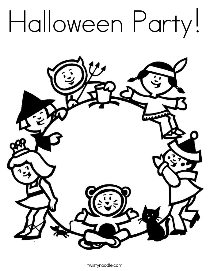 685x886 Halloween Party Coloring Pages