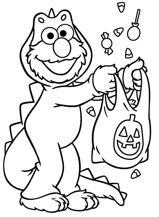661x899 Sesame Street Halloween Coloring Pages
