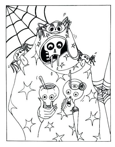 400x509 Halloween Horror Coloring Pages
