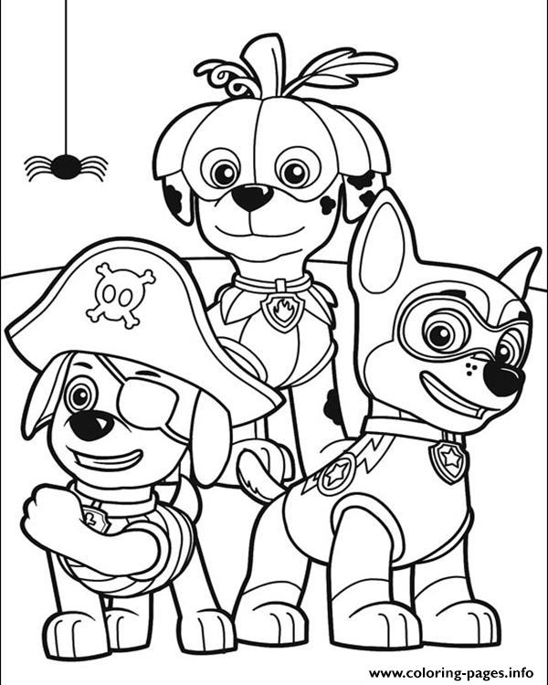 600x750 Holloween Coloring Pages Paw Patrol Halloween Coloring Pages