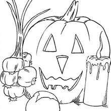 220x220 Scary Carved Pumpkin Coloring Pages