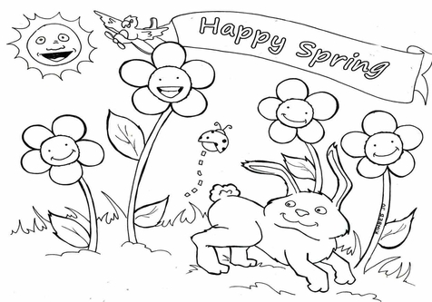 476x333 Spring Coloring Pages Page Image Clipart Images