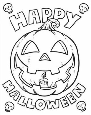 309x390 Happy Halloween Coloring Pages Halloween Scene Coloring Page