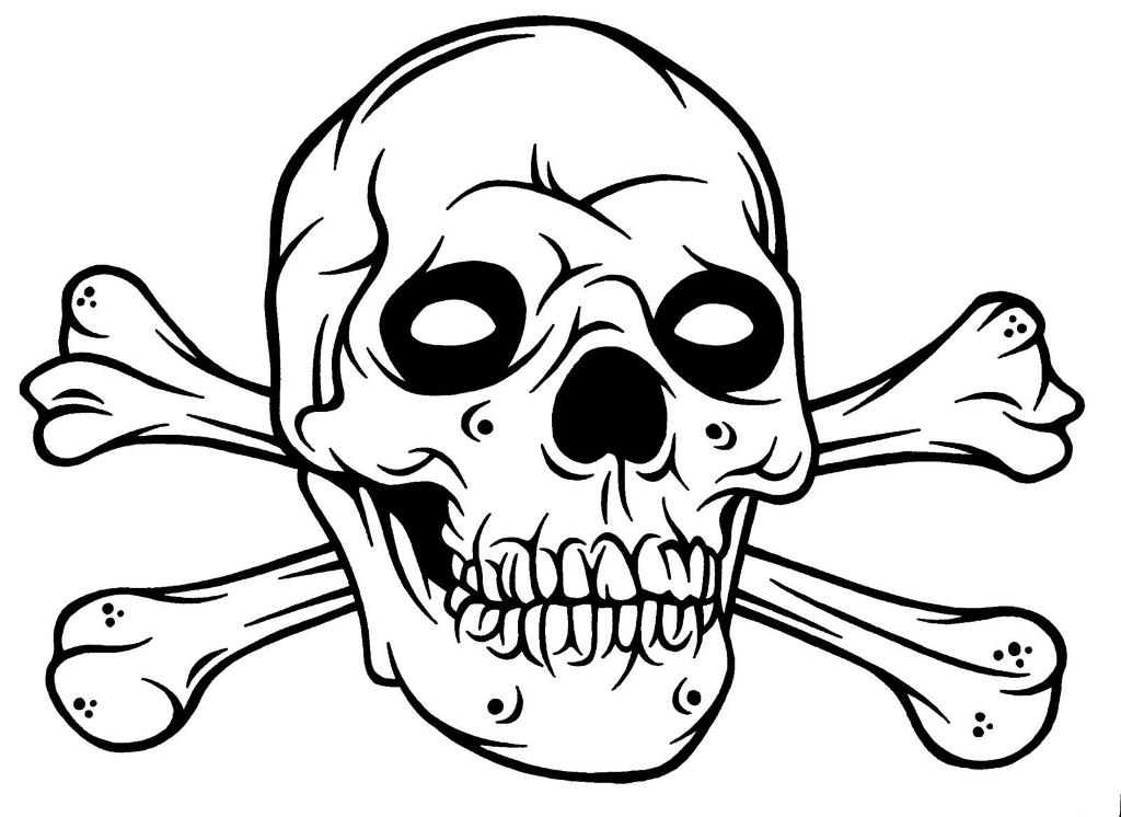 1024x746 Skull And Crossbones Coloring Page, Skull And Crossbones