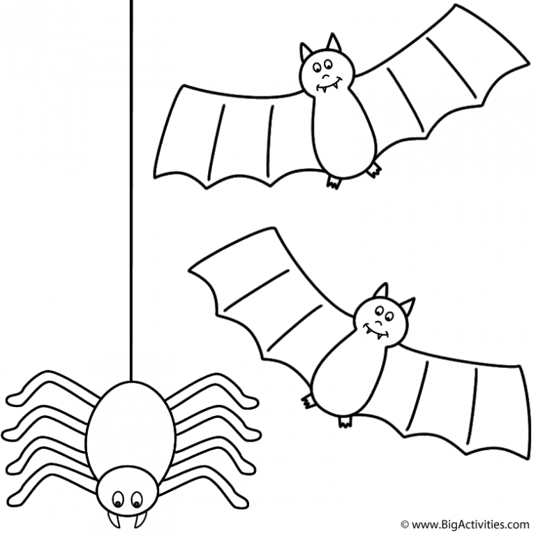 768x768 Halloween Spider Coloring Pages