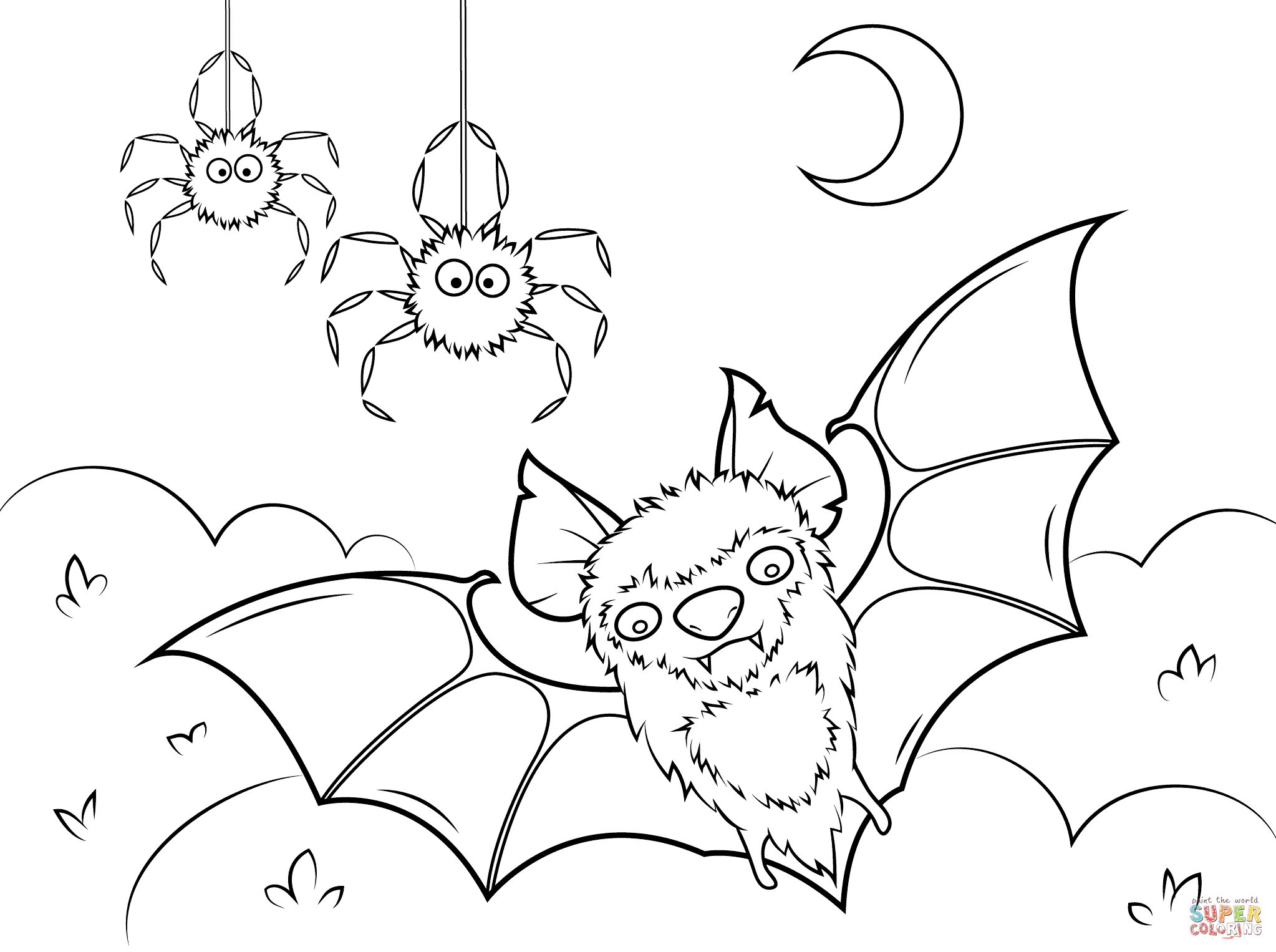 Halloween Spider Coloring Pages Printable at GetDrawings | Free download