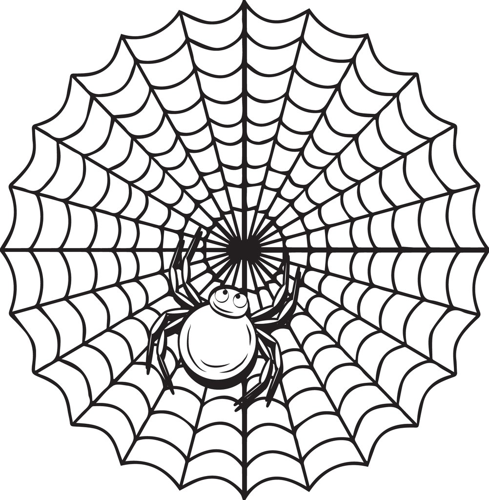 1002x1024 Free Printable Halloween Spider Coloring Page For Kids