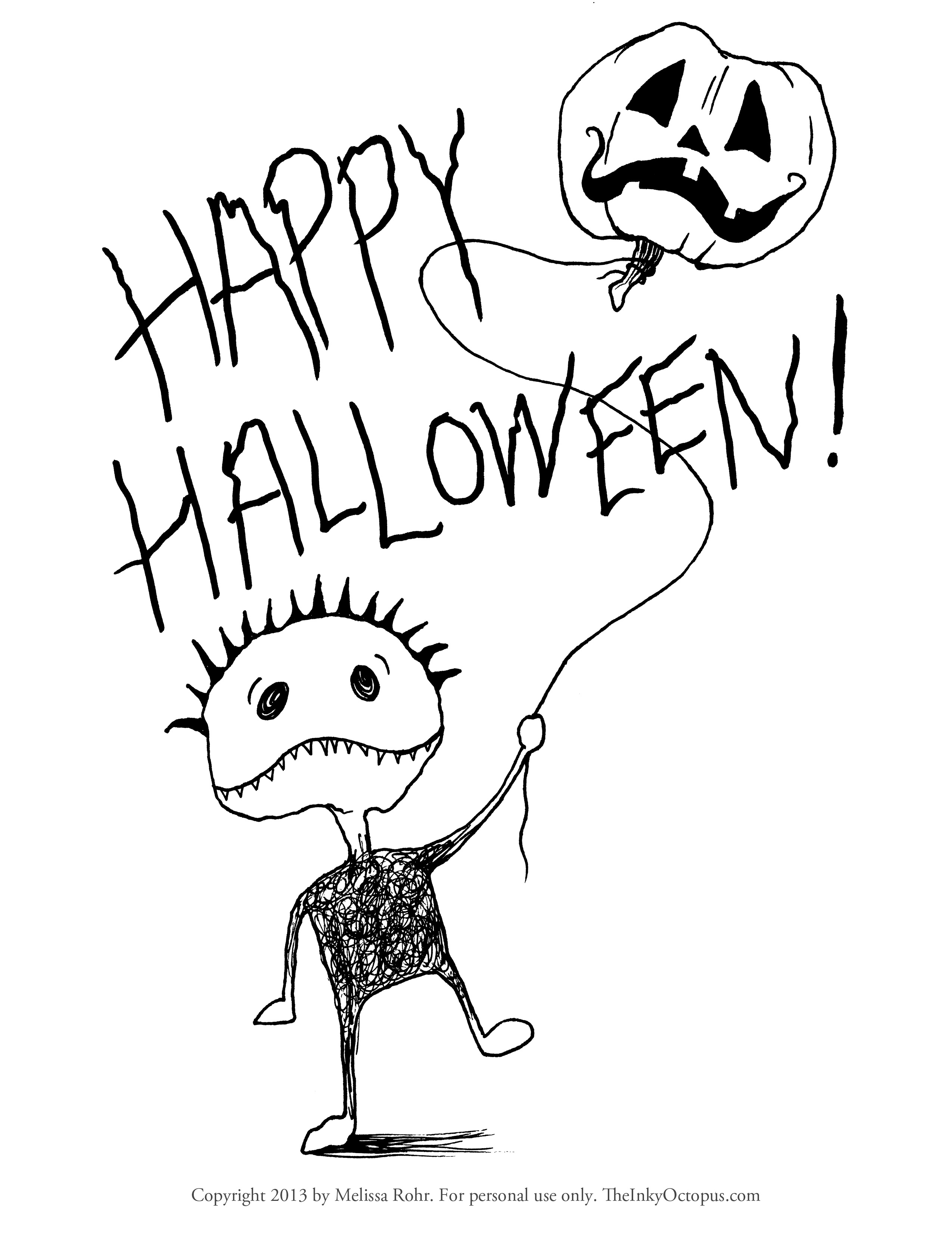 2550x3300 Printable Halloween Coloring Pages