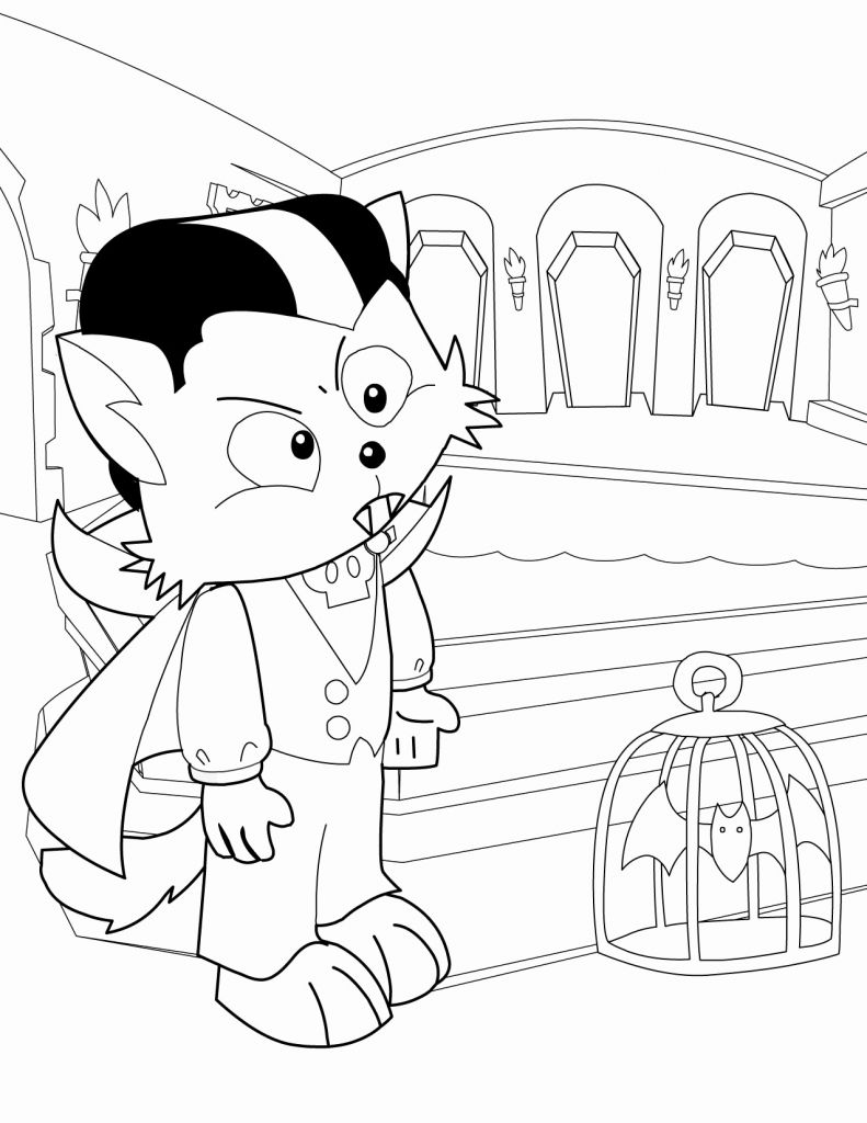 Halloween Vampire Coloring Pages