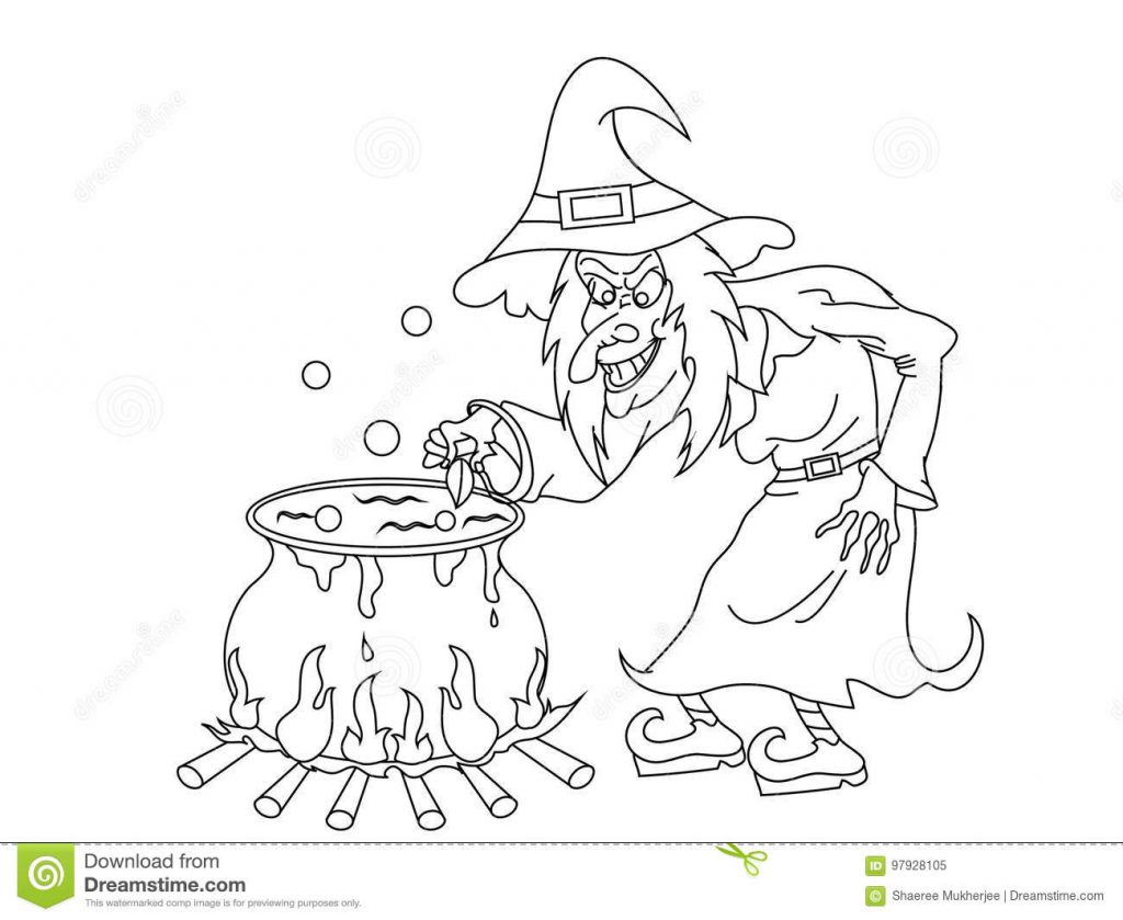 1024x839 Witches Cauldron Coloring Pages Witch Colouring Halloween Broom