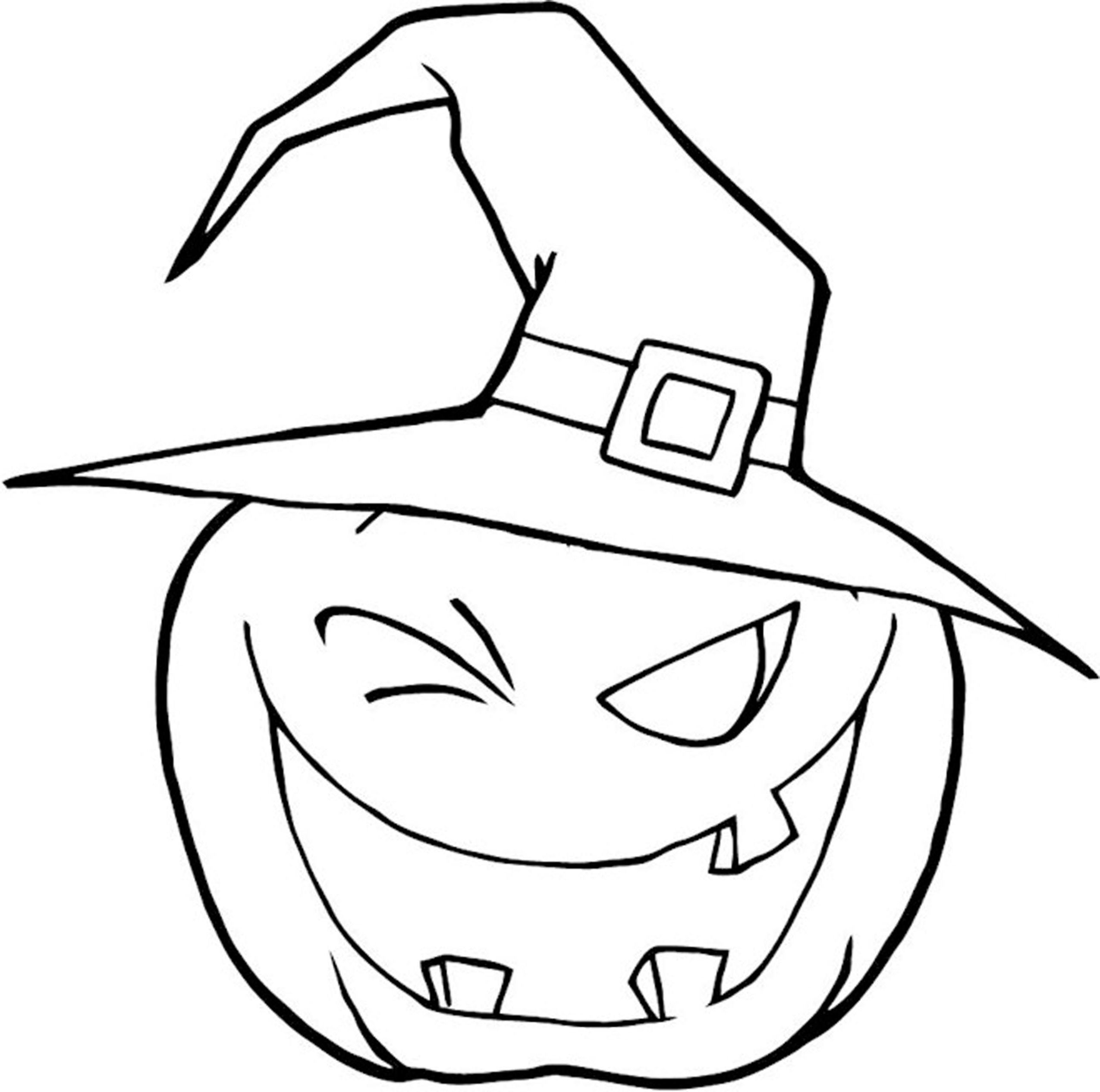 2550x2531 Halloween Witches Hat Coloring Page