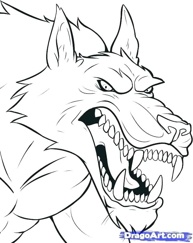 619x777 Werewolf Coloring Pages The Hideous Werewolf Coloring Page