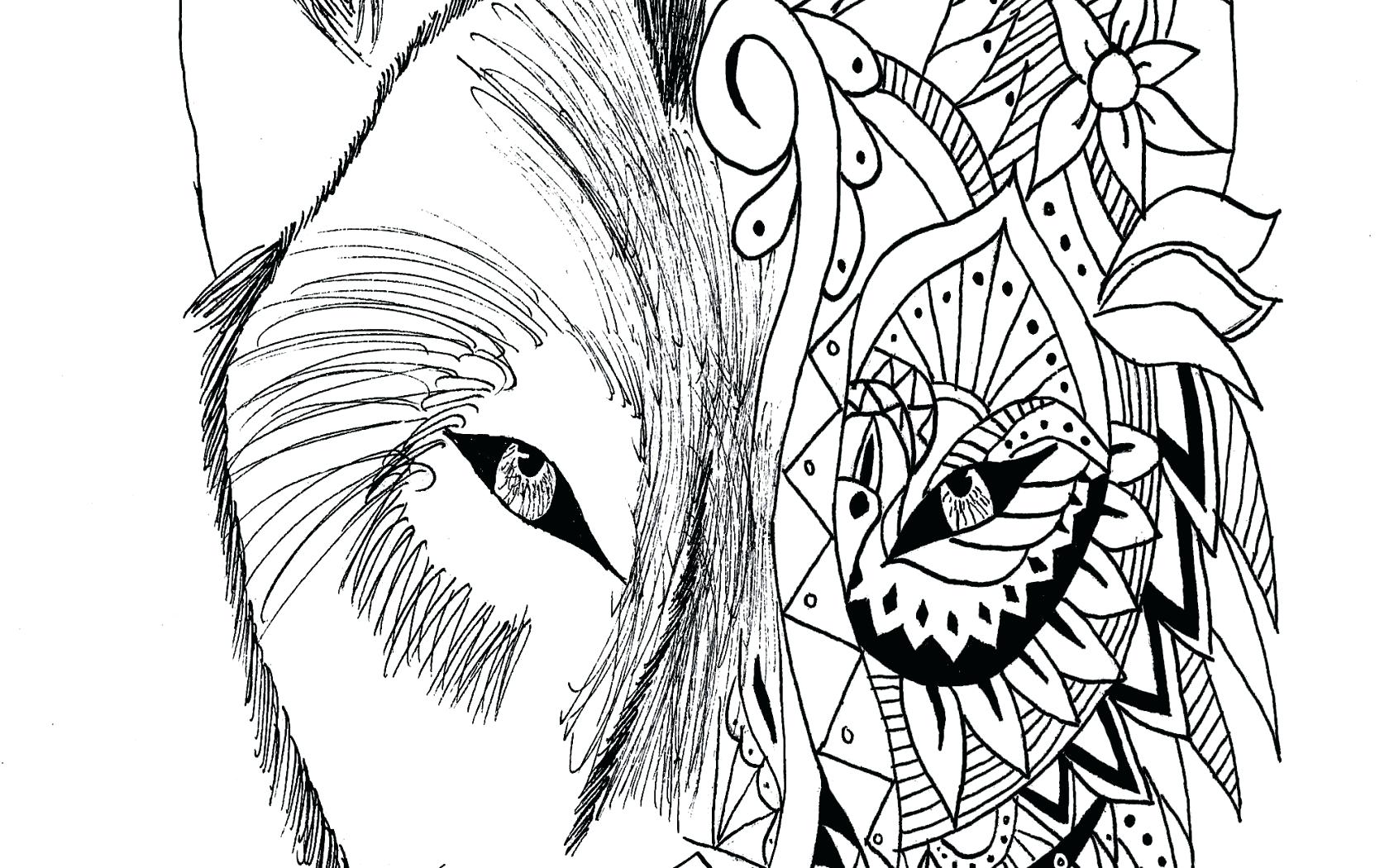 1680x1050 Coloring Page Werewolf Coloring Pages Real Wolf Free For Adults