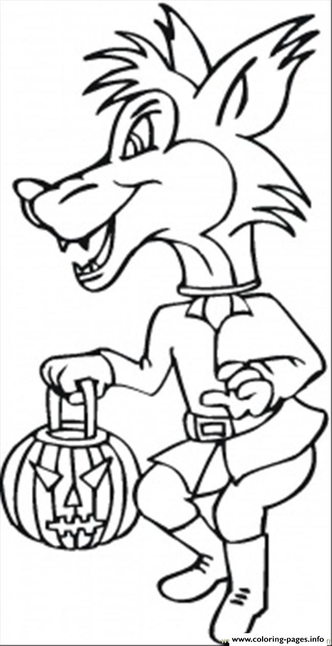 650x1263 Costume Halloween Wolf Coloring Pages Printable