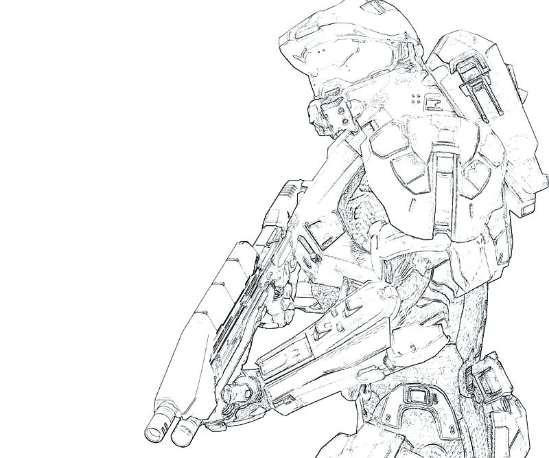 800x667 Halo Master Chief Coloring Pages