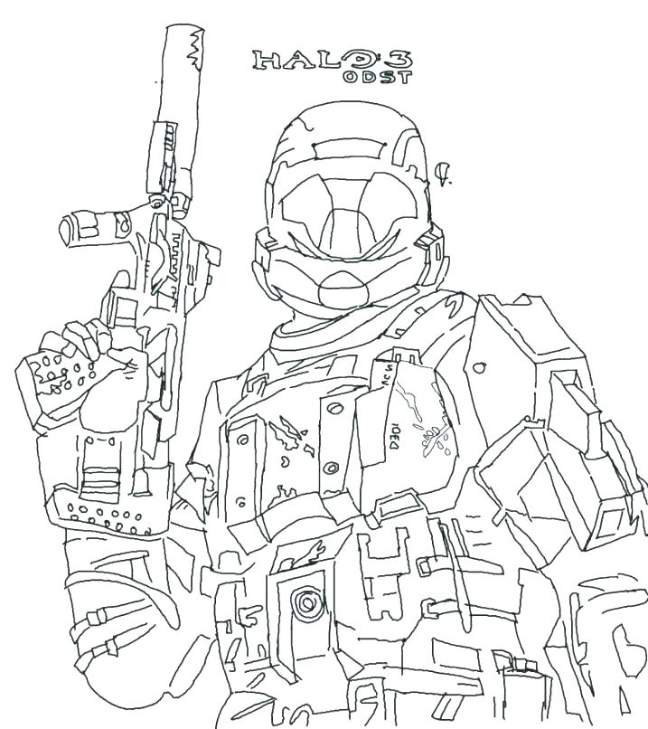 717x806 Halo Coloring Also Halo Coloring Pages Free Halo Coloring