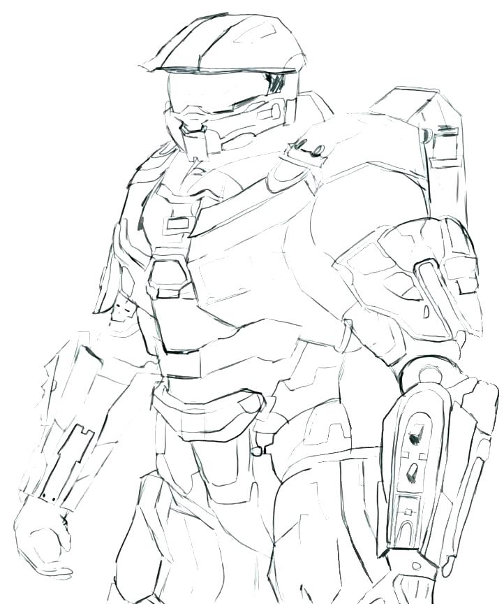 722x864 Halo Coloring Pages S S Halo Reach Spartan Coloring Pages
