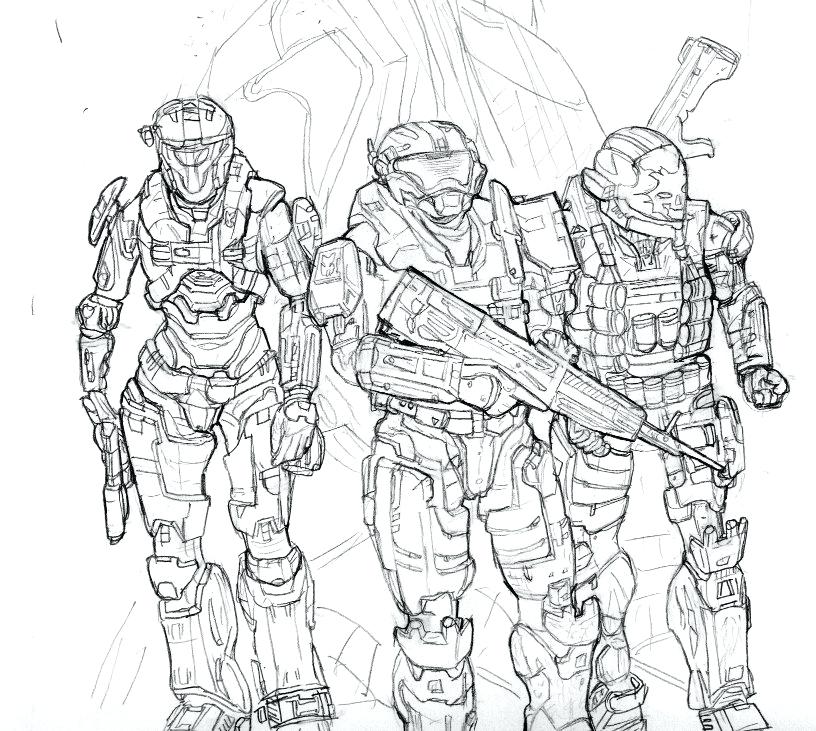 816x731 Halo Master Chief Coloring Pages Printable Halo Coloring Pages
