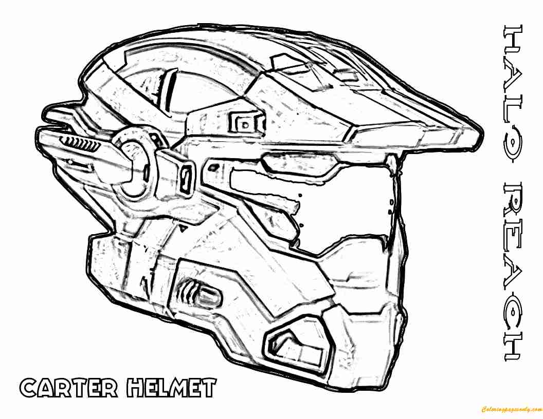 1056x816 Carter Helmet Halo Coloring Page Free Pages Online At Olegratiy