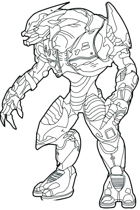 550x826 Coloring Pages For Kids Winter Halo Reach Page Carter Helmet