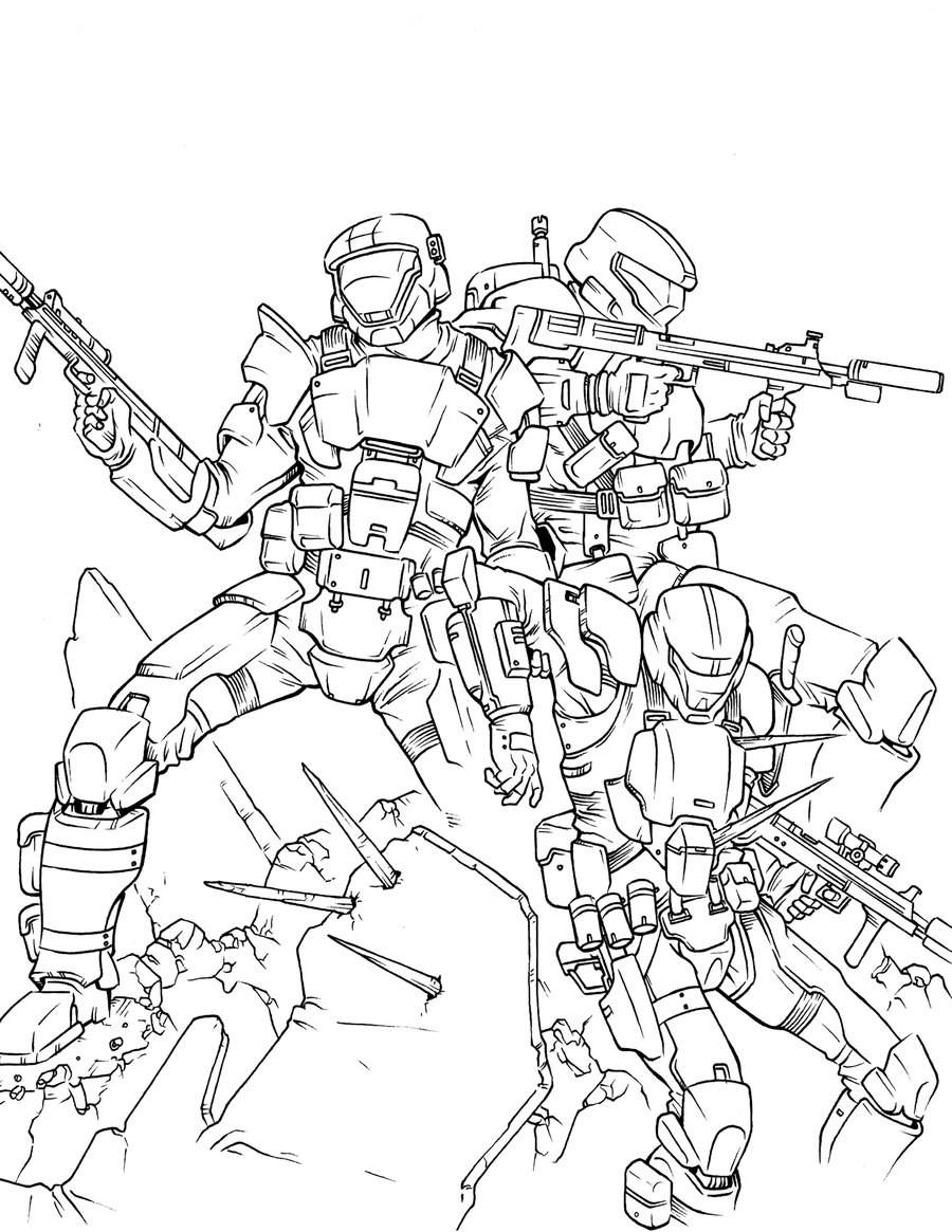 900x1165 Halo Coloring Pages