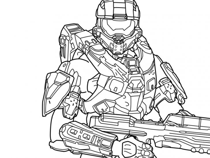 728x546 Halo Master Chief Coloring Pages