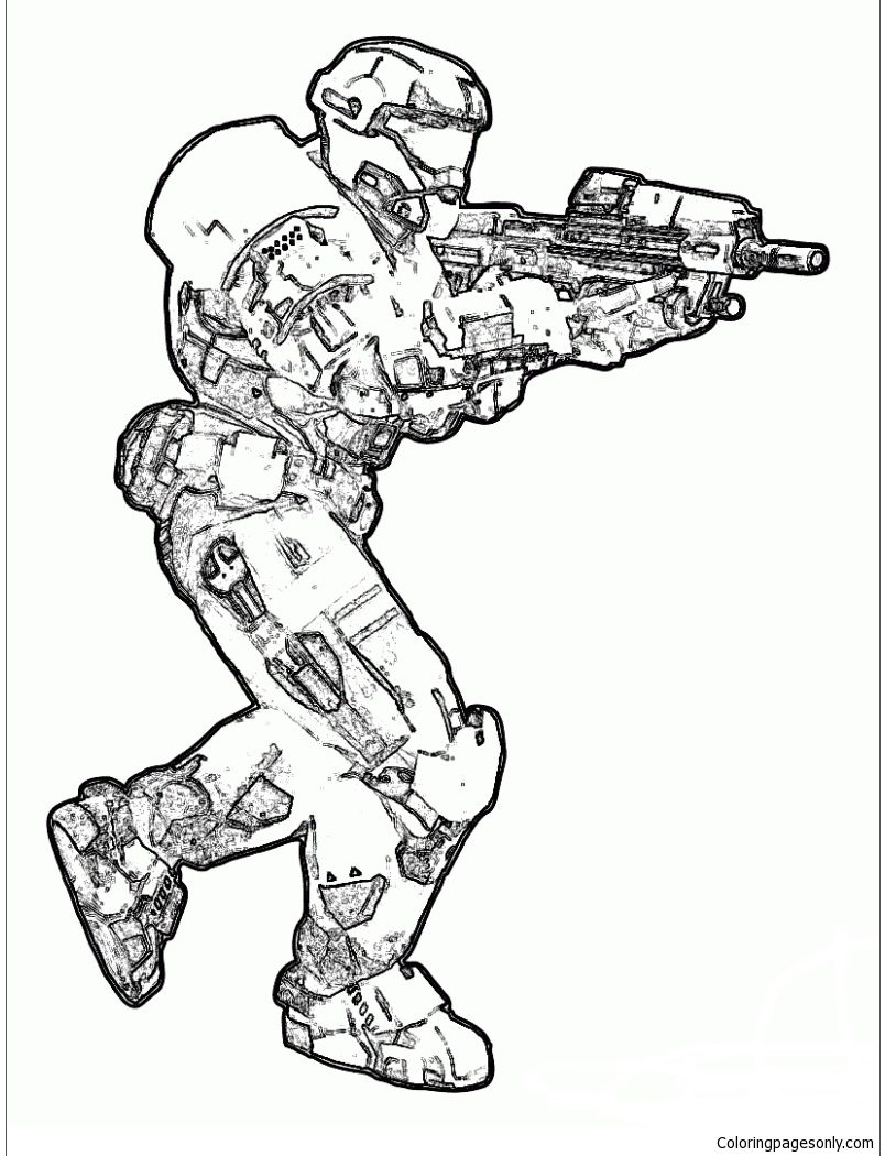 804x1050 Master Chief Coloring Pages Halo Spartan Free Printable Adult